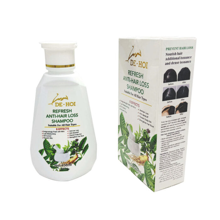 De-hoi Refresh Anti-hair Loss Shampoo Ginger Hair Care Shampoo Helps Stop Hair Loss 450ml