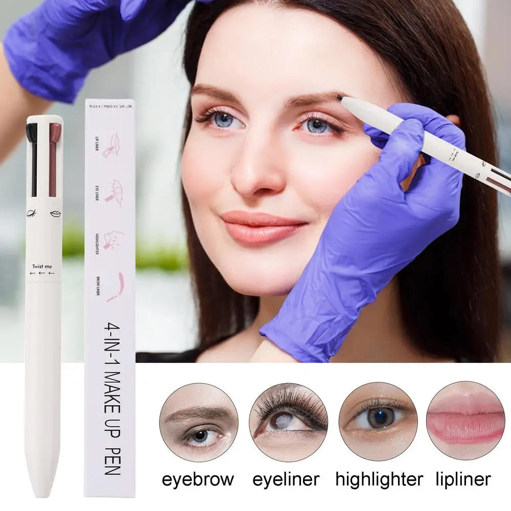 waterproof makeup pen
long lasting makeup pen
eyebrow pencil lip liner highlighter
4-in-1 makeup pen