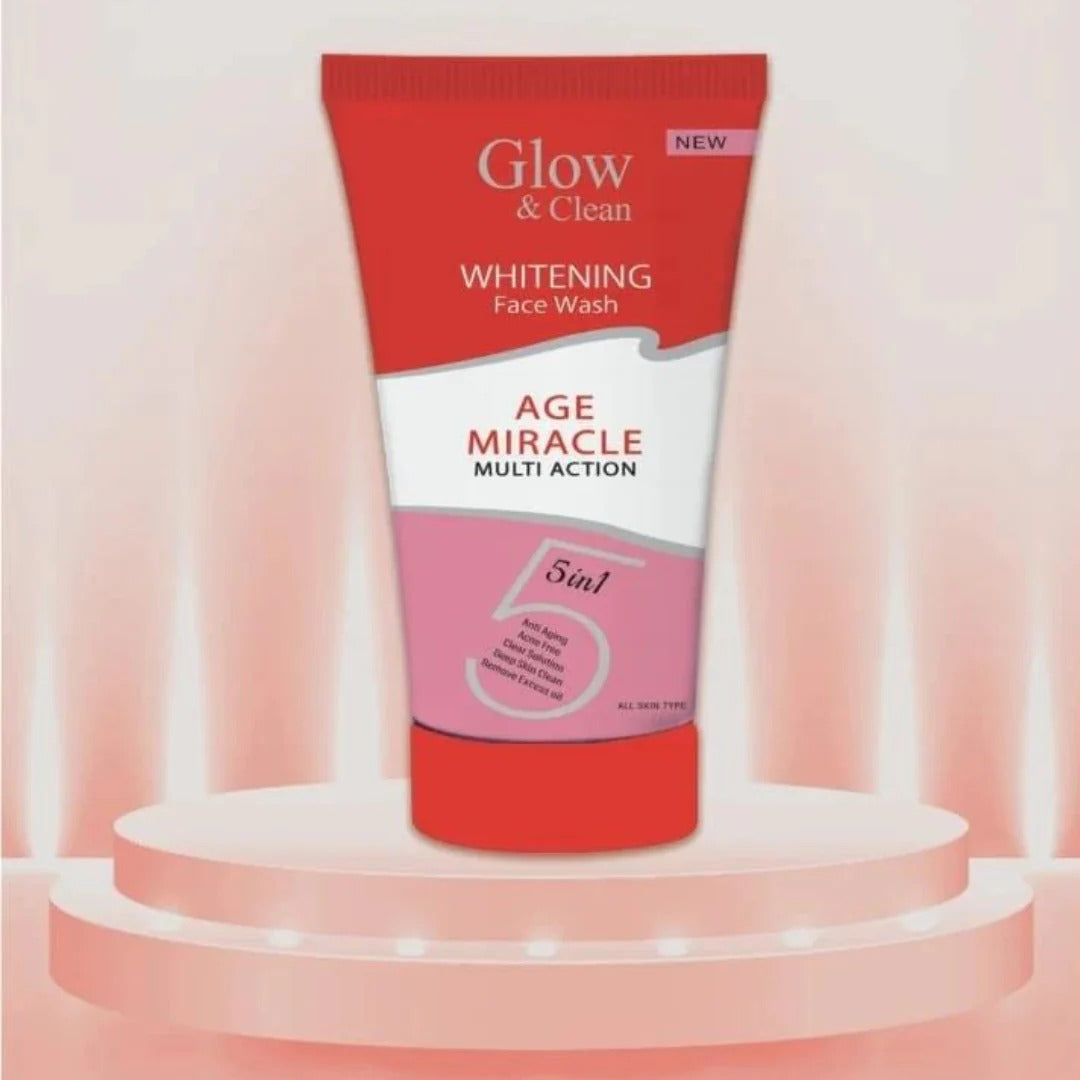 Instant brightening face cleanser
Glow and Clean face wash
Glow and Clean Age Miracle Face Wash
Deep cleansing face wash