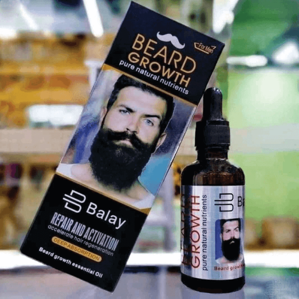 Get Balay Original Beard Growth Essential Oil For Men – Pure Natural Nutrients – Accelerates Hair Regeneration – Deep Absorption – Buy Now – Best Selling Product For Beard Repair & Activation