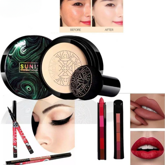 Lipstick pen
Foundation powder
Everyday makeup essentials
All-in-one makeup deal
