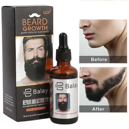 Get Balay Original Beard Growth Essential Oil For Men – Pure Natural Nutrients – Accelerates Hair Regeneration – Deep Absorption – Buy Now – Best Selling Product For Beard Repair & Activation