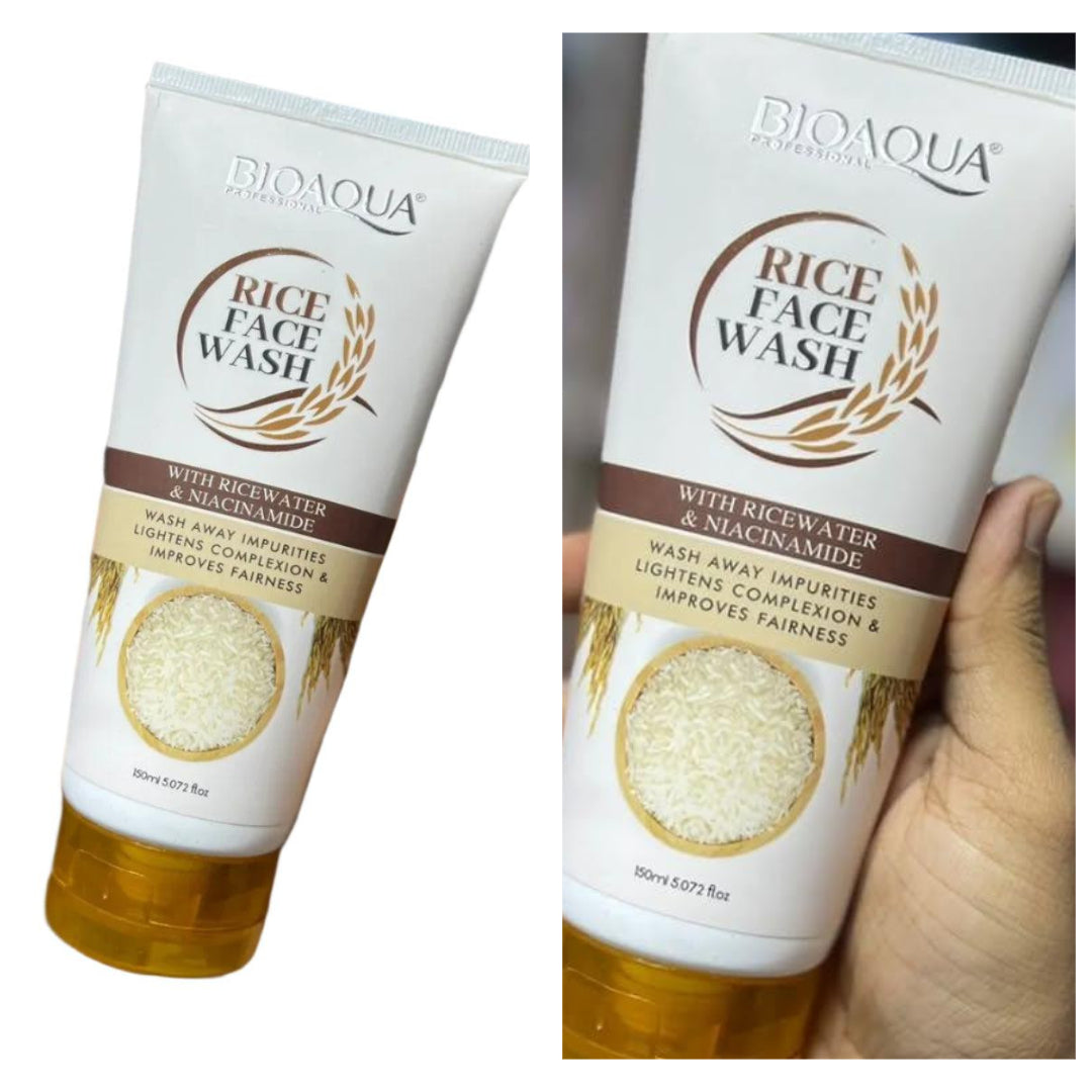 Brightening rice face wash
Bioaqua Rice Face Wash
Bioaqua Rice Cleanser


