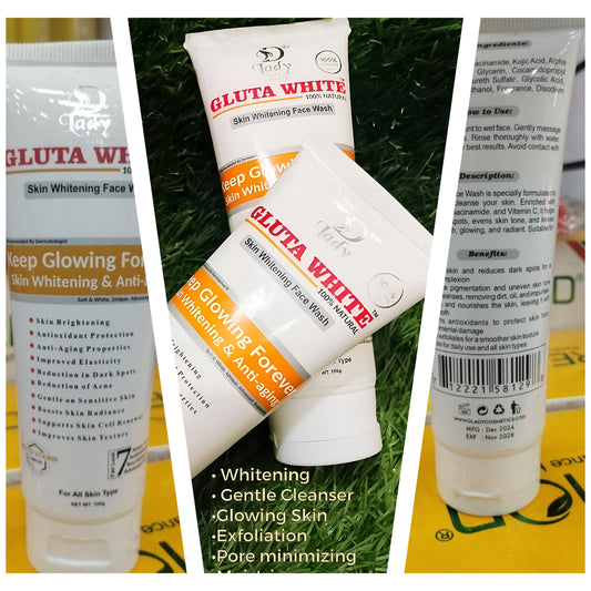 Skin whitening face washHydrating daily cleanser
Gluta White Face Wash 100g
Gluta White Face Wash

