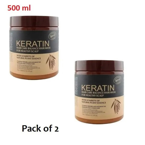 Pack Of 2 | Keratin Hair Mask Treatment Your Secret To Shiny, Healthy Hair 500ml